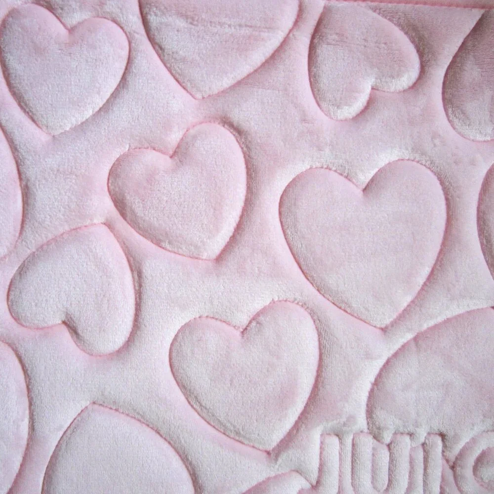 Juicy Couture Heart Pink Memory Foam Bath Rug Home